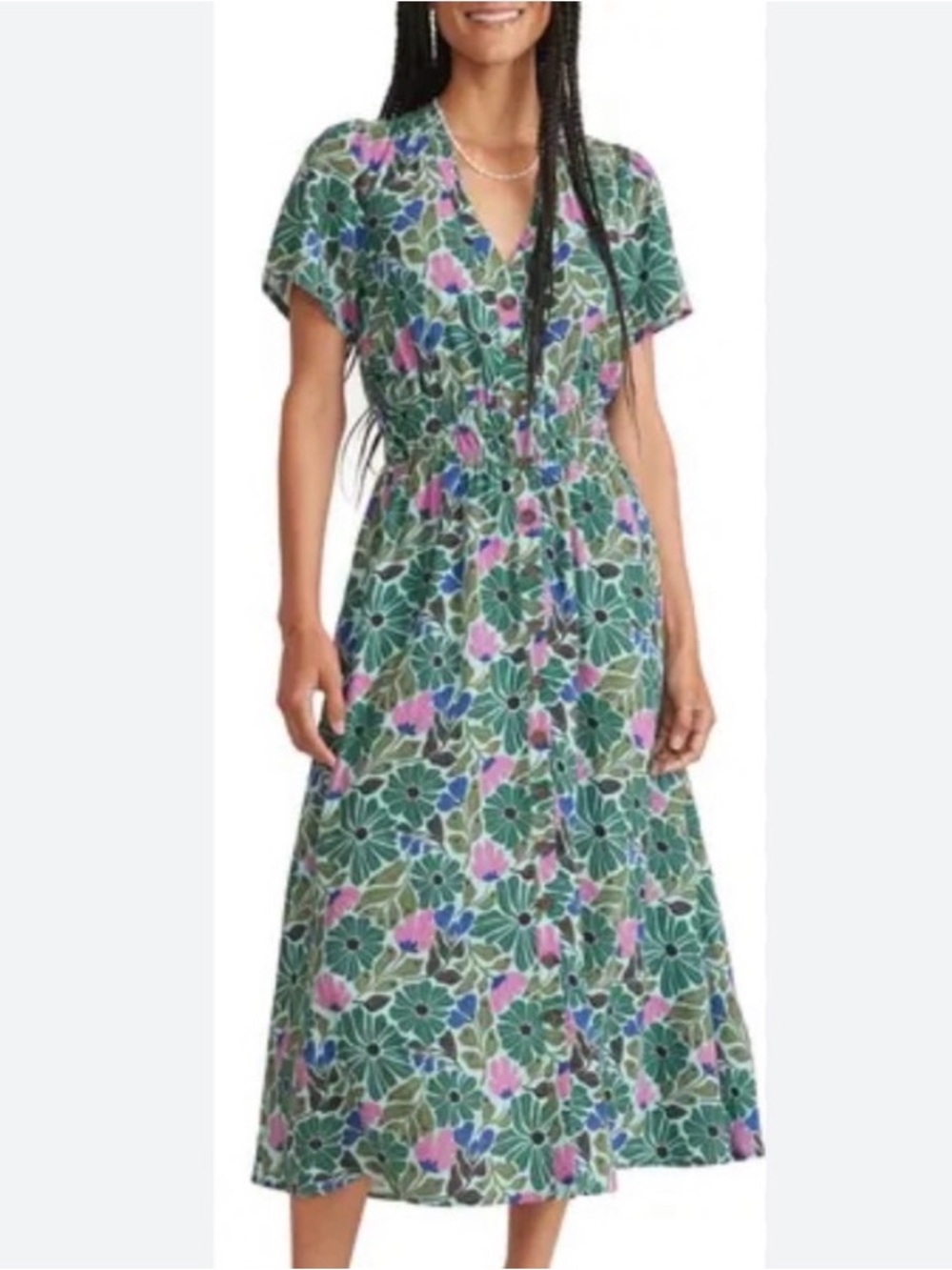 Marine Layer Annika Floral Midi Dress